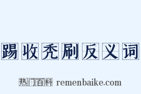 踢收秃刷反义词是什么意思的图片